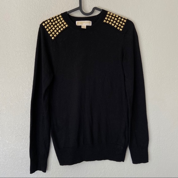 Michael Michael Kors Black Top / Gold Studded - Picture 3 of 8